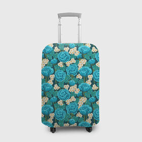 Чехол для чемодана 3D с принтом Цветы в Курске, 86% полиэфир, 14% спандекс | двустороннее нанесение принта, прорези для ручек и колес | flowers | розы | ромашки | цветы