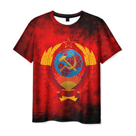 Мужская футболка 3D с принтом СССР в Курске, 100% полиэфир | прямой крой, круглый вырез горловины, длина до линии бедер | 3d | 80е | 90е | grunge | ussr | молот | патриот | росия | русский | серп | ссср