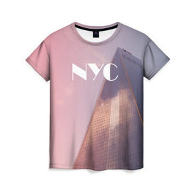 Женская футболка 3D с принтом New York в Курске, 100% полиэфир ( синтетическое хлопкоподобное полотно) | прямой крой, круглый вырез горловины, длина до линии бедер | new york | ny | nyc | york | йорк | нью | нью йорк | ретро
