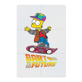 Магнитный плакат 2Х3 с принтом Bart to the future в Курске, Полимерный материал с магнитным слоем | 6 деталей размером 9*9 см | back to the future | bart | homer | simpsons | барт | гомер | делореан | марти | машина времени | мультфильм | симпсоны