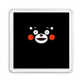 Магнит 55*55 с принтом Kumamon в Курске, Пластик | Размер: 65*65 мм; Размер печати: 55*55 мм | Тематика изображения на принте: kumamon | во имя сатаны | во славу сатане | кумамон