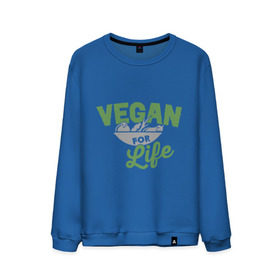 Мужской свитшот хлопок с принтом Vegan for Life в Курске, 100% хлопок |  | green | vegan | yoga | веган | вегетарианец | вегетарианство | витамины | здоровье | зеленый | зож | йога | овощи | фрукты