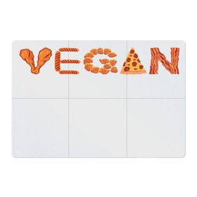 Магнитный плакат 3Х2 с принтом Vegan в Курске, Полимерный материал с магнитным слоем | 6 деталей размером 9*9 см | green | vegan | yoga | бекон | веган | вегетарианец | вегетарианство | витамины | здоровье | зеленый | зож | йога | овощи | фрукты