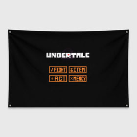 Флаг-баннер с принтом Undertale в Курске, 100% полиэстер | размер 67 х 109 см, плотность ткани — 95 г/м2; по краям флага есть четыре люверса для крепления | undertale