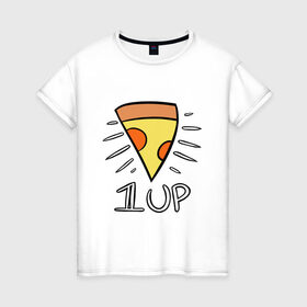 Женская футболка хлопок с принтом Pizza Life в Курске, 100% хлопок | прямой крой, круглый вырез горловины, длина до линии бедер, слегка спущенное плечо | dendy | food | game | italy | life | mario | pizza | еда | жизнь | игра | италия | пицца | пища | повар | приставка