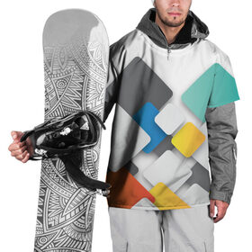 Накидка на куртку 3D с принтом Цветные квадраты в Курске, 100% полиэстер |  | squares | квадраты | прямоугольники | текстуры