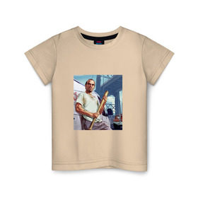 Детская футболка хлопок с принтом Тревор ГТА 5 в Курске, 100% хлопок | круглый вырез горловины, полуприлегающий силуэт, длина до линии бедер | gta 5 | gtav | гта 5