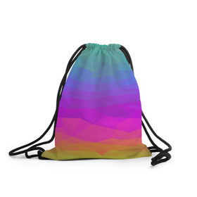 Рюкзак-мешок 3D с принтом радуга в Курске, 100% полиэстер | плотность ткани — 200 г/м2, размер — 35 х 45 см; лямки — толстые шнурки, застежка на шнуровке, без карманов и подкладки | 