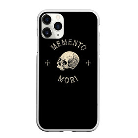 Чехол для iPhone 11 Pro матовый с принтом Memento Mori в Курске, Силикон |  | Тематика изображения на принте: death | skull | кости | цитата