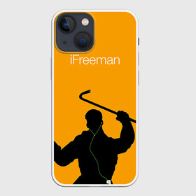 Чехол для iPhone 13 mini с принтом iFreeman в Курске,  |  | freeman | gordon | half | halflife | hl | life | гордон | лайф | фримен | халва | халф | халфлайф | халява