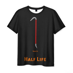 Мужская футболка 3D с принтом Half-Life в Курске, 100% полиэфир | прямой крой, круглый вырез горловины, длина до линии бедер | Тематика изображения на принте: freeman | gordon | half | halflife | hl | life | гордон | лайф | фримен | халва | халф | халфлайф | халява