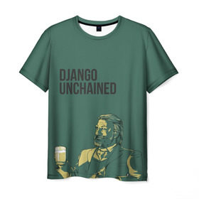 Мужская футболка 3D с принтом Доктор Шульц в Курске, 100% полиэфир | прямой крой, круглый вырез горловины, длина до линии бедер | django | dr. king schultz | unchained | вальц | джанго | квентин | кристоф | освобожденный | тарантино