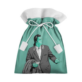 Подарочный 3D мешок с принтом Недоумевающий Винсент в Курске, 100% полиэстер | Размер: 29*39 см | pulp fiction | винсент вега | квентин | криминальное чтиво | мия уоллес | тарантино