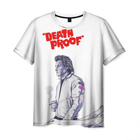 Мужская футболка 3D с принтом Death proof в Курске, 100% полиэфир | прямой крой, круглый вырез горловины, длина до линии бедер | stuntman mike | квентин | курт рассел | тарантино