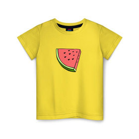 Детская футболка хлопок с принтом Арбузе в Курске, 100% хлопок | круглый вырез горловины, полуприлегающий силуэт, длина до линии бедер | арбуз | арбузы | лето | фрукты