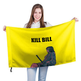 Флаг 3D с принтом Убить Билла в Курске, 100% полиэстер | плотность ткани — 95 г/м2, размер — 67 х 109 см. Принт наносится с одной стороны | kill bill | катана | квентин | меч | невеста | тарантино | ума турман