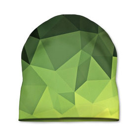 Шапка 3D с принтом Хаки геометрия в Курске, 100% полиэстер | универсальный размер, печать по всей поверхности изделия | зеленый | полигоны