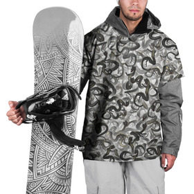 Накидка на куртку 3D с принтом Китайские драконы в Курске, 100% полиэстер |  | dragons | азия | белый | восток | восточный | дракон | китай | монстр | паттрен | текстура