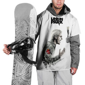 Накидка на куртку 3D с принтом Linkin Park в Курске, 100% полиэстер |  | chester | rip | альтернатива | линкин парк | рок | солист | умер честер беннингтон