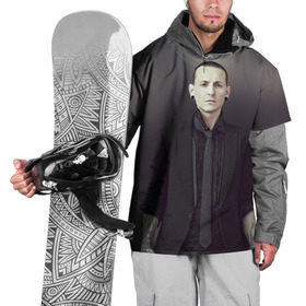 Накидка на куртку 3D с принтом Честер Беннингтон в Курске, 100% полиэстер |  | bennington | chester | linkin | park | rip | беннингтон | рок | честер