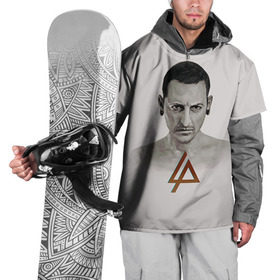 Накидка на куртку 3D с принтом Chester Bennington в Курске, 100% полиэстер |  | chester bennington | рок