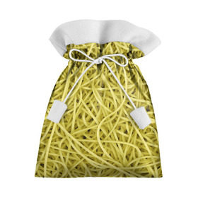 Подарочный 3D мешок с принтом Макароны в Курске, 100% полиэстер | Размер: 29*39 см | Тематика изображения на принте: веган | вемишель | диета | еда | лапша | паста | паттрен | спагетти | текстура