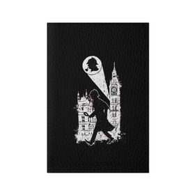 Обложка для паспорта матовая кожа с принтом Шерлок Холмс в Курске, натуральная матовая кожа | размер 19,3 х 13,7 см; прозрачные пластиковые крепления | holmes | sherlock | sherlock holmes | англия | великобритания | сыщик | холмс | шерлок