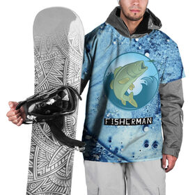 Накидка на куртку 3D с принтом FisherMan в Курске, 100% полиэстер |  | baitbest | bottom | driftwood | fisherman | fishing | fishwaterhook | pike | river | вода | дно | коряга | крючок | лучший рыбак | наживка | река | рыба | рыбалка | щука
