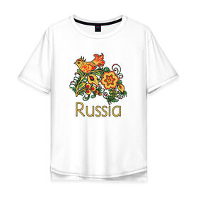 Мужская футболка хлопок Oversize с принтом Россия - наша страна в Курске, 100% хлопок | свободный крой, круглый ворот, “спинка” длиннее передней части | russia | патриотизм | россия