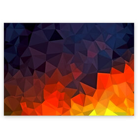 Поздравительная открытка с принтом Абстракция в Курске, 100% бумага | плотность бумаги 280 г/м2, матовая, на обратной стороне линовка и место для марки
 | abstract | abstraction | color | geometry | mirror | polygon | абстракция | геометрия | грани | линии | полигоны | сочетания | стекло | треугольники