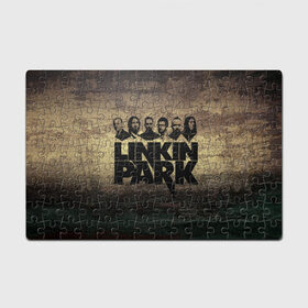 Пазл магнитный 126 элементов с принтом Linkin Park Band в Курске, полимерный материал с магнитным слоем | 126 деталей, размер изделия —  180*270 мм | chester bennington | linkin park | беннингтон | линкин паркб честер | майк | шинода