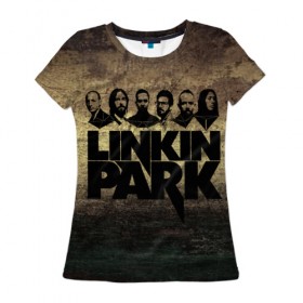 Женская футболка 3D с принтом Linkin Park Band в Курске, 100% полиэфир ( синтетическое хлопкоподобное полотно) | прямой крой, круглый вырез горловины, длина до линии бедер | chester bennington | linkin park | беннингтон | линкин паркб честер | майк | шинода
