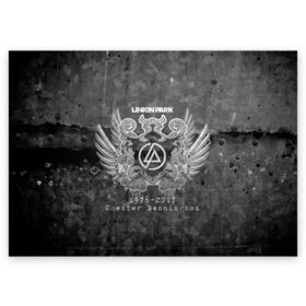 Поздравительная открытка с принтом 2017 Chester Linkin Park в Курске, 100% бумага | плотность бумаги 280 г/м2, матовая, на обратной стороне линовка и место для марки
 | Тематика изображения на принте: bennington | chester | linkin park | беннингтон | линкин парк | майк | честер | шинода