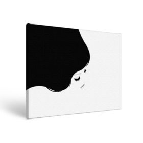 Холст прямоугольный с принтом Лицо и волосы девушки в Курске, 100% ПВХ |  | белое | брови | волосы | глаза | голова | губы | девочка | девушка | женщина | инь янь | красивая | переход | текстура | черное