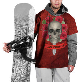 Накидка на куртку 3D с принтом Gans N Roses в Курске, 100% полиэстер |  | Тематика изображения на принте: gans n roses | группа | исполнители | меч | музыка | песни | розы | рок группа | череп