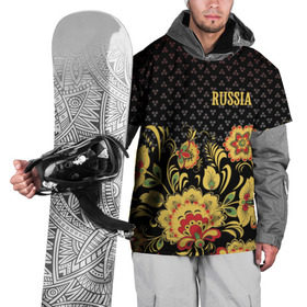 Накидка на куртку 3D с принтом Россия в Курске, 100% полиэстер |  | роспись | россия | хохлома | цветы | я русский