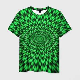 Мужская футболка 3D с принтом Оптическая кислота в Курске, 100% полиэфир | прямой крой, круглый вырез горловины, длина до линии бедер | 3d | абстракция | волны | другие | краска | линии | оптические | полосы | прикольные | разводы | узоры | фрактал | цветные | яркие
