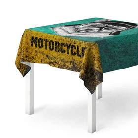 Скатерть 3D с принтом Мотоцикл медведь в Курске, 100% полиэстер (ткань не мнется и не растягивается) | Размер: 150*150 см | 3d | motor bicycle | motorbike | motorcycle | авто | автомобильные | водитель | механик | мотоциклист | очки