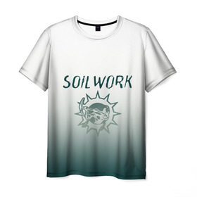 Мужская футболка 3D с принтом Soilwork metal band logo в Курске, 100% полиэфир | прямой крой, круглый вырез горловины, длина до линии бедер | 