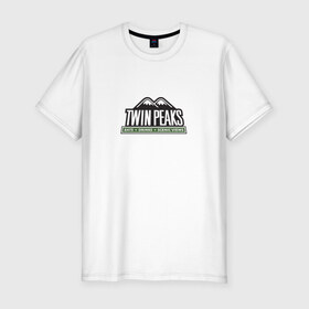 Мужская футболка премиум с принтом Twin Peaks Горы в Курске, 92% хлопок, 8% лайкра | приталенный силуэт, круглый вырез ворота, длина до линии бедра, короткий рукав | 