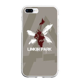 Чехол для iPhone 7Plus/8 Plus матовый с принтом Linkin Park - Hybrid logos в Курске, Силикон | Область печати: задняя сторона чехла, без боковых панелей | Тематика изображения на принте: 0x000000123 | chester | hybrid | linkin park | линкин парк