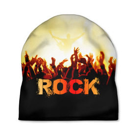 Шапка 3D с принтом Rock концерт в Курске, 100% полиэстер | универсальный размер, печать по всей поверхности изделия | rock | в толпу | гитара | группа | дым | жанр | концерт | металл | музыка | надпись | панк | певец | песня | прыжок | рок | рок н рол | руки | стиль | хард | хой | я люблю рок