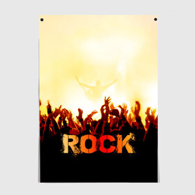 Постер с принтом Rock концерт в Курске, 100% бумага
 | бумага, плотность 150 мг. Матовая, но за счет высокого коэффициента гладкости имеет небольшой блеск и дает на свету блики, но в отличии от глянцевой бумаги не покрыта лаком | rock | в толпу | гитара | группа | дым | жанр | концерт | металл | музыка | надпись | панк | певец | песня | прыжок | рок | рок н рол | руки | стиль | хард | хой | я люблю рок