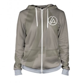 Женская толстовка 3D на молнии с принтом Linkin Park Hoodie в Курске, 100% полиэстер | длина до линии бедра, манжеты и пояс оформлены мягкой тканевой резинкой, двухслойный капюшон со шнурком для регулировки, спереди молния, по бокам два кармана | 0x000000123 | chester | linkin park | линкин парк