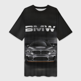 Платье-футболка 3D с принтом BMW серебро в Курске,  |  | bmw | x3 x4 x5 x6 x7 x8 | авто | автомобиль | блатная | бмв | бумер | бэха | иномарка | концерн | красивая | крутая | марка немецкая | машина | пацанский таз | прикольная | тачила | тачка
