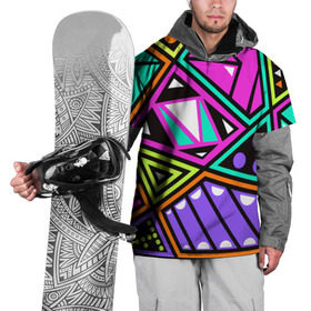 Накидка на куртку 3D с принтом Geometry в Курске, 100% полиэстер |  | Тематика изображения на принте: геометрия | подарок | прикол | принт | яркий