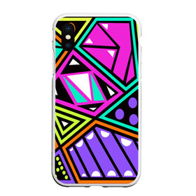 Чехол для iPhone XS Max матовый с принтом Geometry в Курске, Силикон | Область печати: задняя сторона чехла, без боковых панелей | геометрия | подарок | прикол | принт | яркий