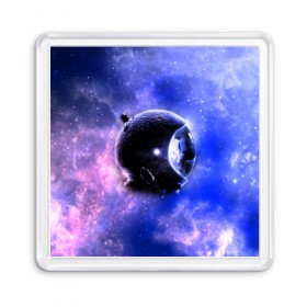 Магнит 55*55 с принтом Вселенная бесконечна в Курске, Пластик | Размер: 65*65 мм; Размер печати: 55*55 мм | звезды | планета | разноцветный | шлем | яркий