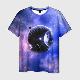Мужская футболка 3D с принтом Вселенная бесконечна в Курске, 100% полиэфир | прямой крой, круглый вырез горловины, длина до линии бедер | звезды | планета | разноцветный | шлем | яркий