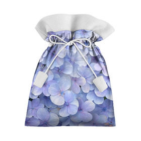Подарочный 3D мешок с принтом Гортензия голубая в Курске, 100% полиэстер | Размер: 29*39 см | Тематика изображения на принте: hydrangea | лето | нежность | незабудка | цветы
